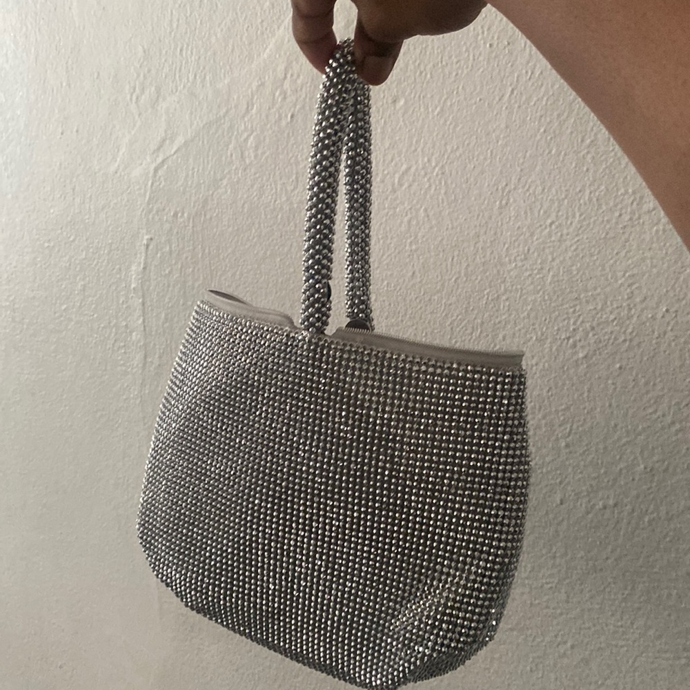 Sparkly silver purse